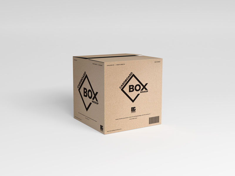 Free Brand Cardboard Box Mockup Design - Mockup Planet