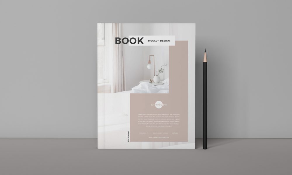 Free PSD Book Mockup Design For Cover Presentation - Mockup Planet