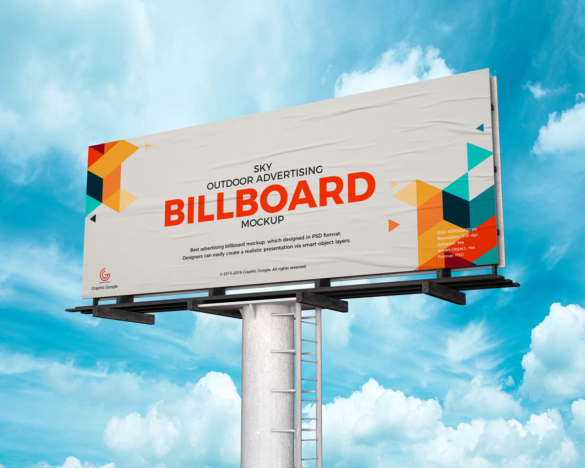Free Advertising PSD Billboard Mockup Design - Mockup Planet