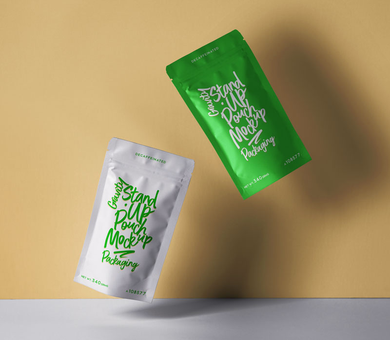 Free Stand-Up Psd Pouch Packaging Mockup - Mockup Planet