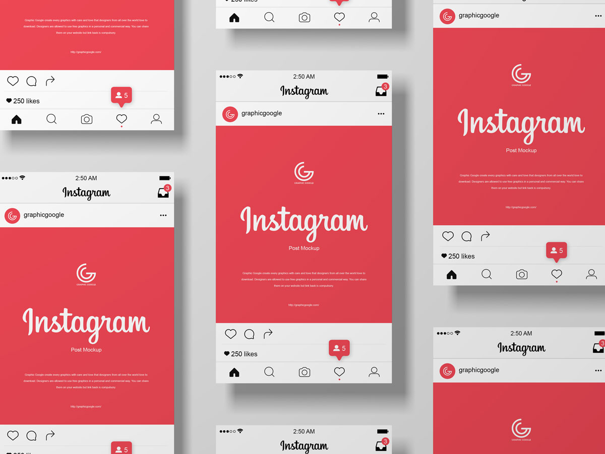 Free Social Media Instagram Post Mockup Design Mockup