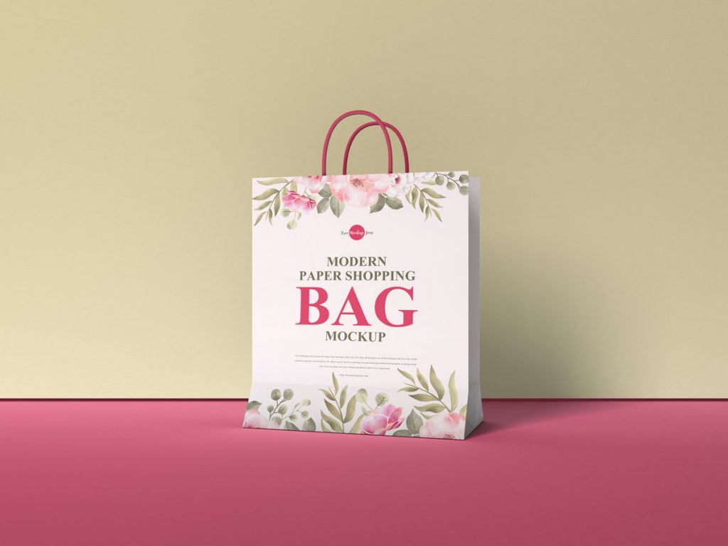 Download Free Packaging Paper Shopping Bag Mockup Design - Mockup ...