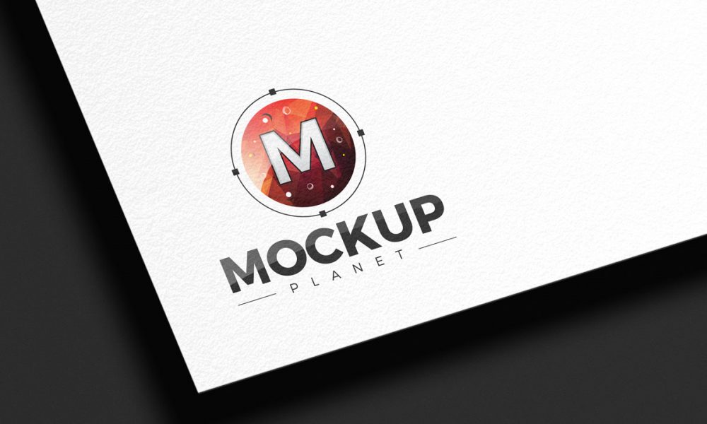 Free Branding White Texture Logo Mockup Design - Mockup Planet