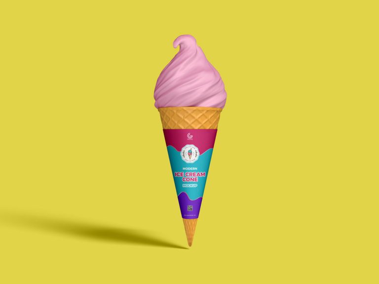 Download Free Fabulous Ice Cream Cone Mockup Design - Mockup Planet