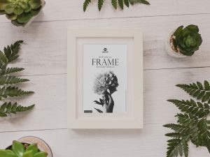 Free Botanical Frame Mockup Design - Mockup Planet