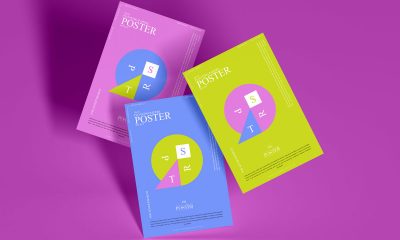 Free-3-Floating-24x36-Papers-Poster-Mockup-Design