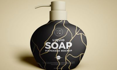 Free-Front-View-Liquid-Soap-Dispenser-Packaging-Mockup-Design