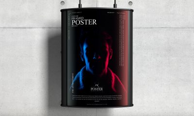 Free-Advertising-Hanging-Frame-Poster-Mockup-Design