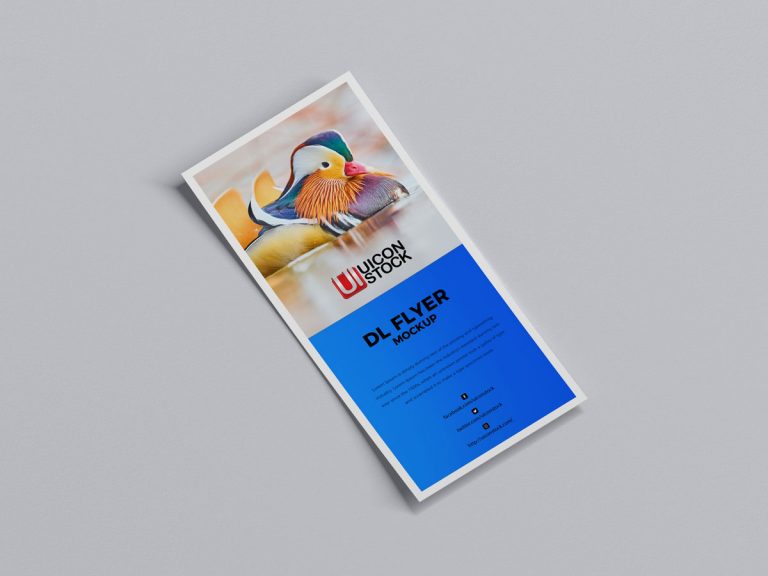 Free Curved Dl Flyer Mockup Design - Mockup Planet