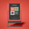 Free-Front-View-Advertising-Stand-Poster-Mockup-Design