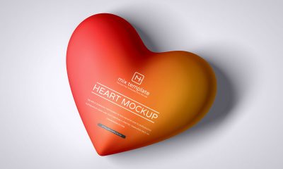 Free-Top-View-Love-Heart-Mockup-Design