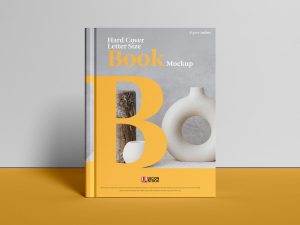 Free Front View Cover Branding Book Mockup Design - Mockup Planet