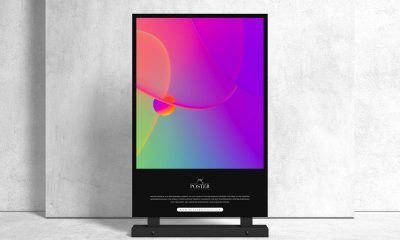 Free-Front-View-Stand-Display-Poster-Mockup-Design