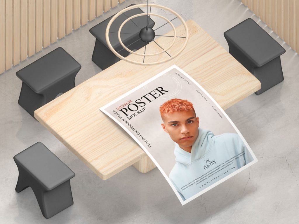 Free Interior Showcase Poster Mockup Design - Mockup Planet