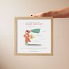 Free-Woman-Showing-Wooden-Square-Frame-Mockup-Design