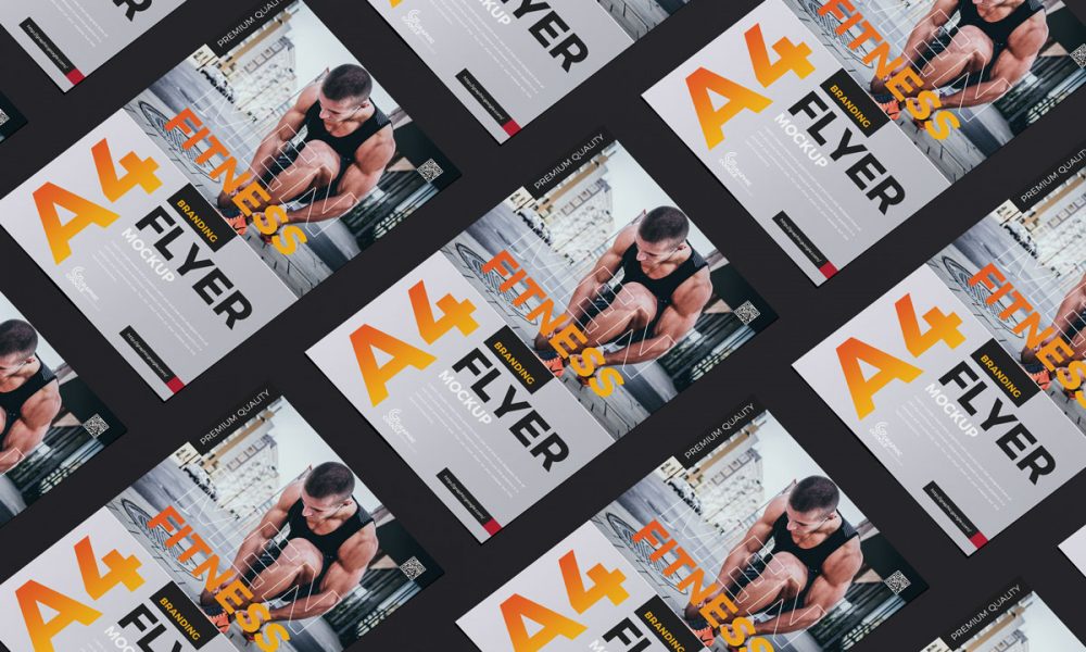 Free Premium A4 Flyer Mockup Design - Mockup Planet