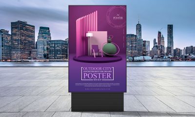 Free-City-Advertisement-Modern-Poster-Mockup-Design