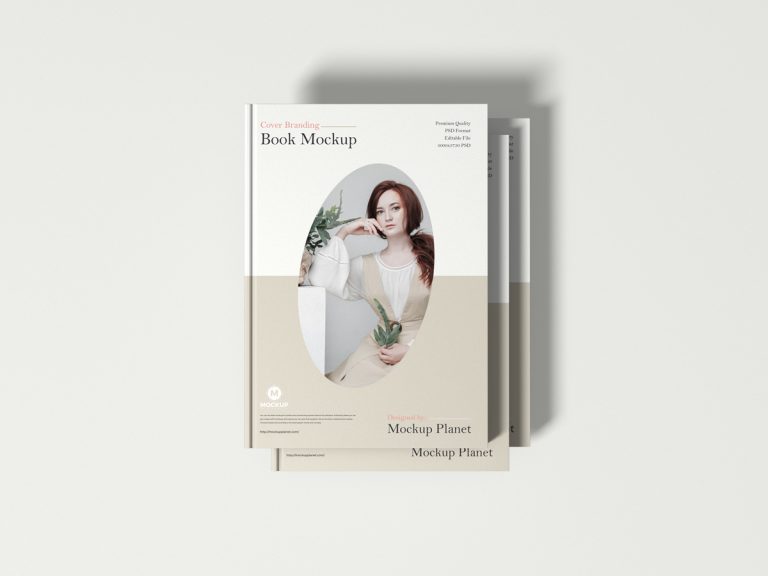 Free Premium A4 Cover Branding Book Mockup Design - Mockup Planet