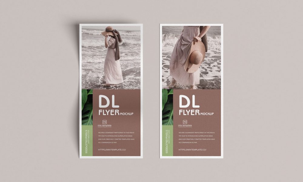 Free Top View Dl Flyer Mockup Design - Mockup Planet