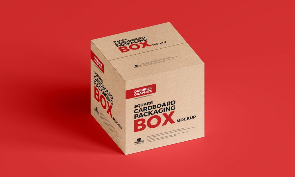 Free Cardboard Cargo Box Packaging Mockup Design - Mockup Planet