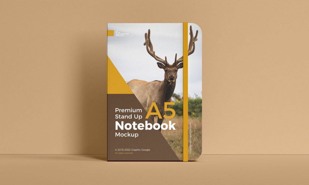 Free-Modern-Front-View-Notebook-Mockup-Design