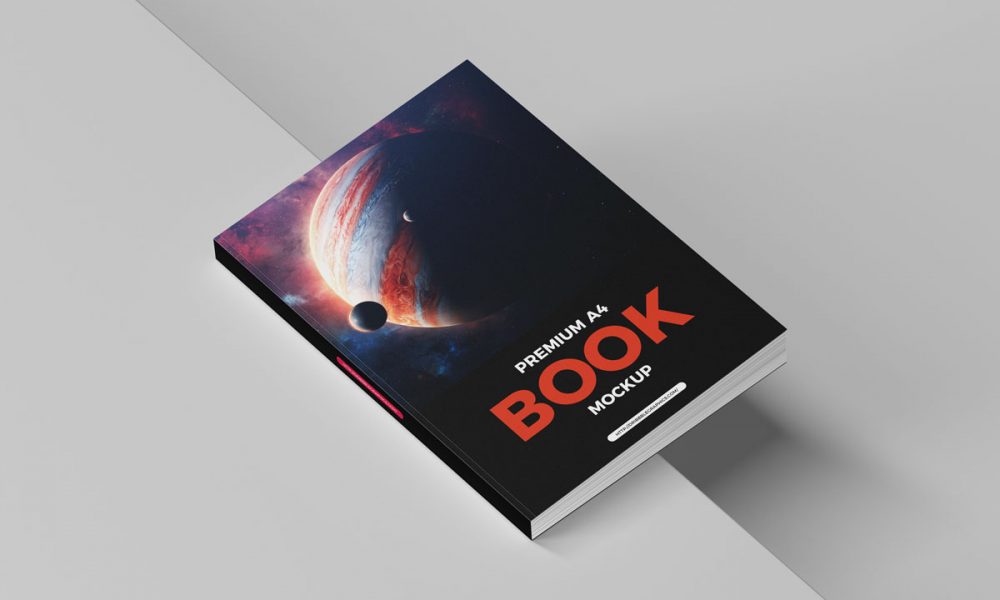 Free Fabulous A4 Cover Branding Book Mockup Design - Mockup Planet