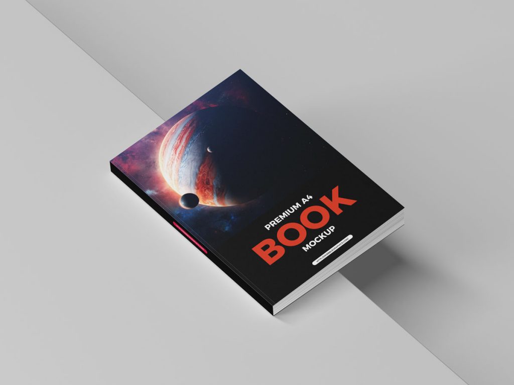 Free Fabulous A4 Cover Branding Book Mockup Design - Mockup Planet