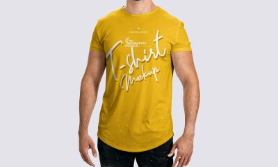 Free-Pro-Men-Round-Neck-T-shirt-Mockup-Design