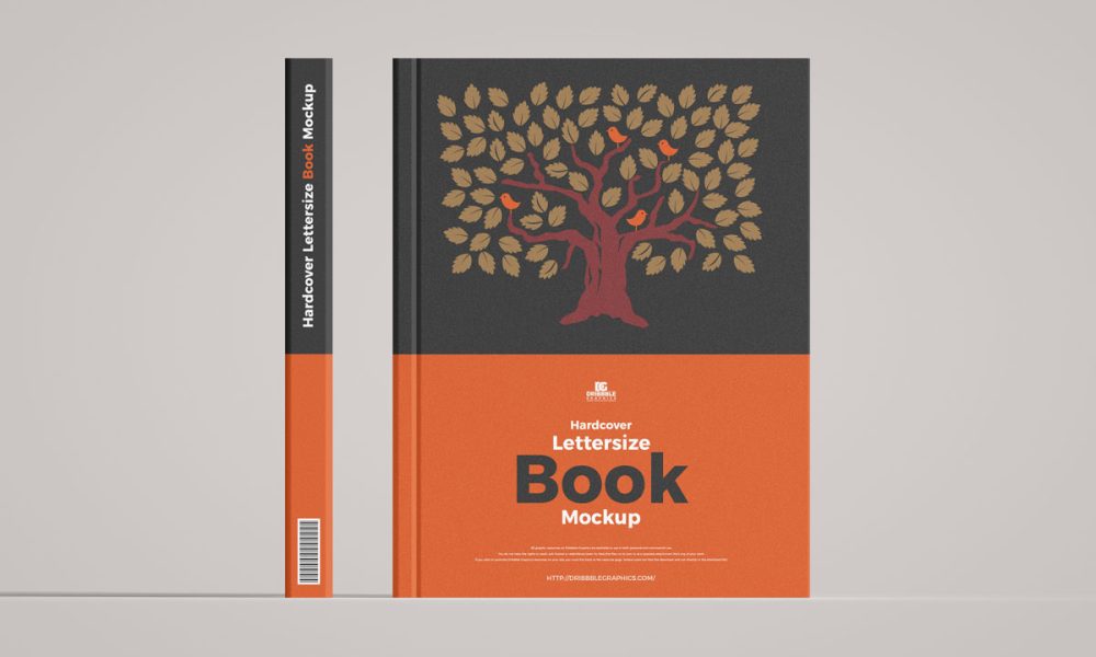 Free Stand Up Spine With Book Mockup Design - Mockup Planet