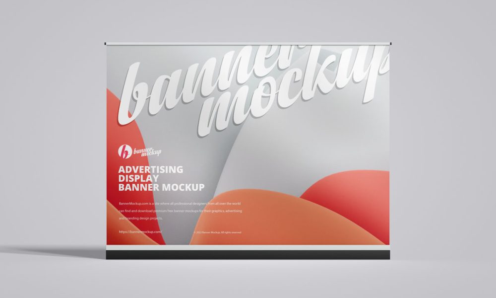Free Backdrop Display Advertising Banner Mockup Design - Mockup Planet