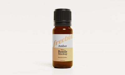 Free-Premium-Amber-Bottle-Mockup-Design