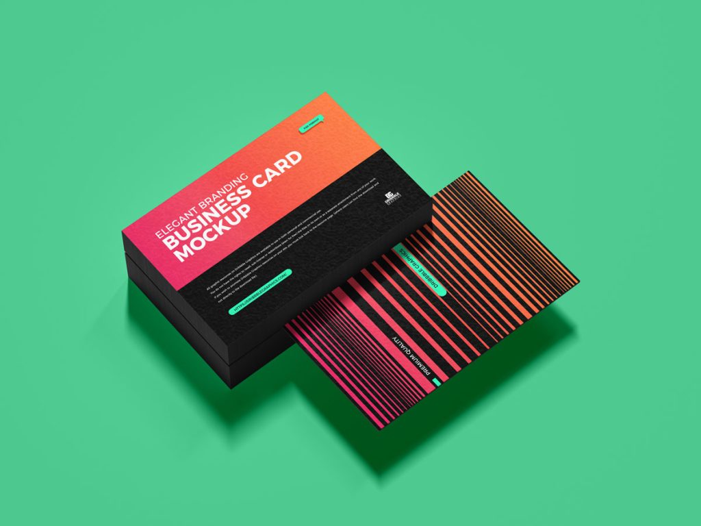 Free Elegant Stack of Business Card Mockup Design - Mockup Planet