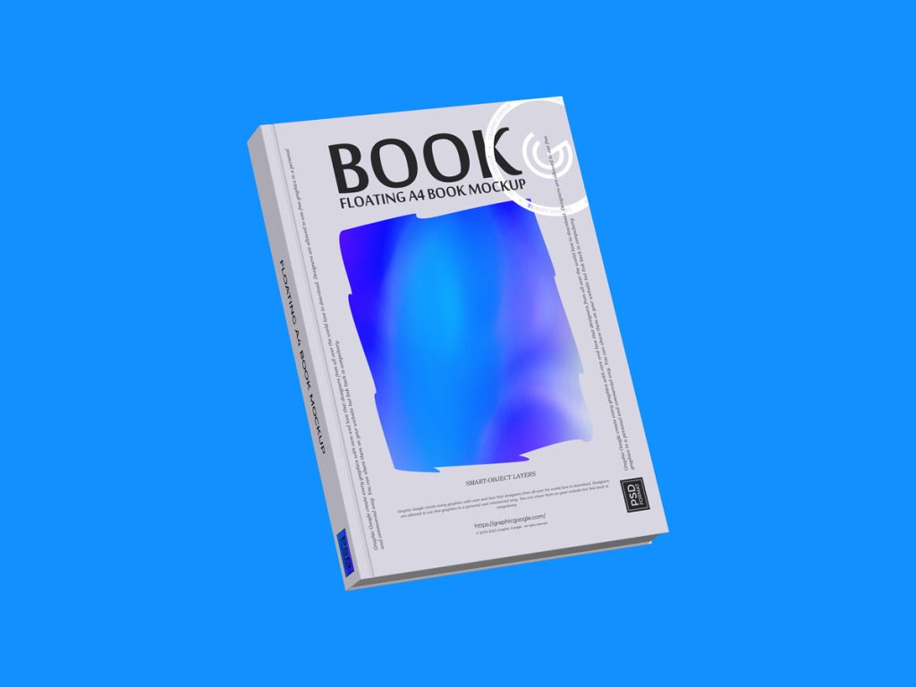 Free 3D A4 Book Mockup Design - Mockup Planet