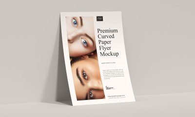 Free-A4-Standing-Curved-Flyer-Mockup-Design