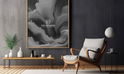 Free-Fabulous-Interior-Grey-Wall-Poster-Mockup-Design