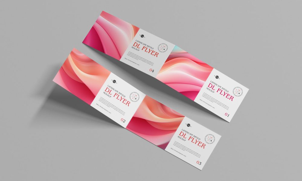 Free Premium Bi-fold Dl Flyer Mockup Design - Mockup Planet