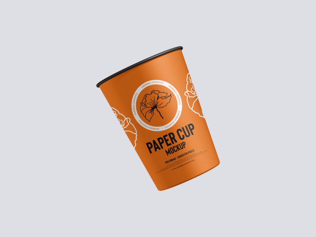 Free Stylish Paper Cup Packaging Mockup Design - Mockup Planet