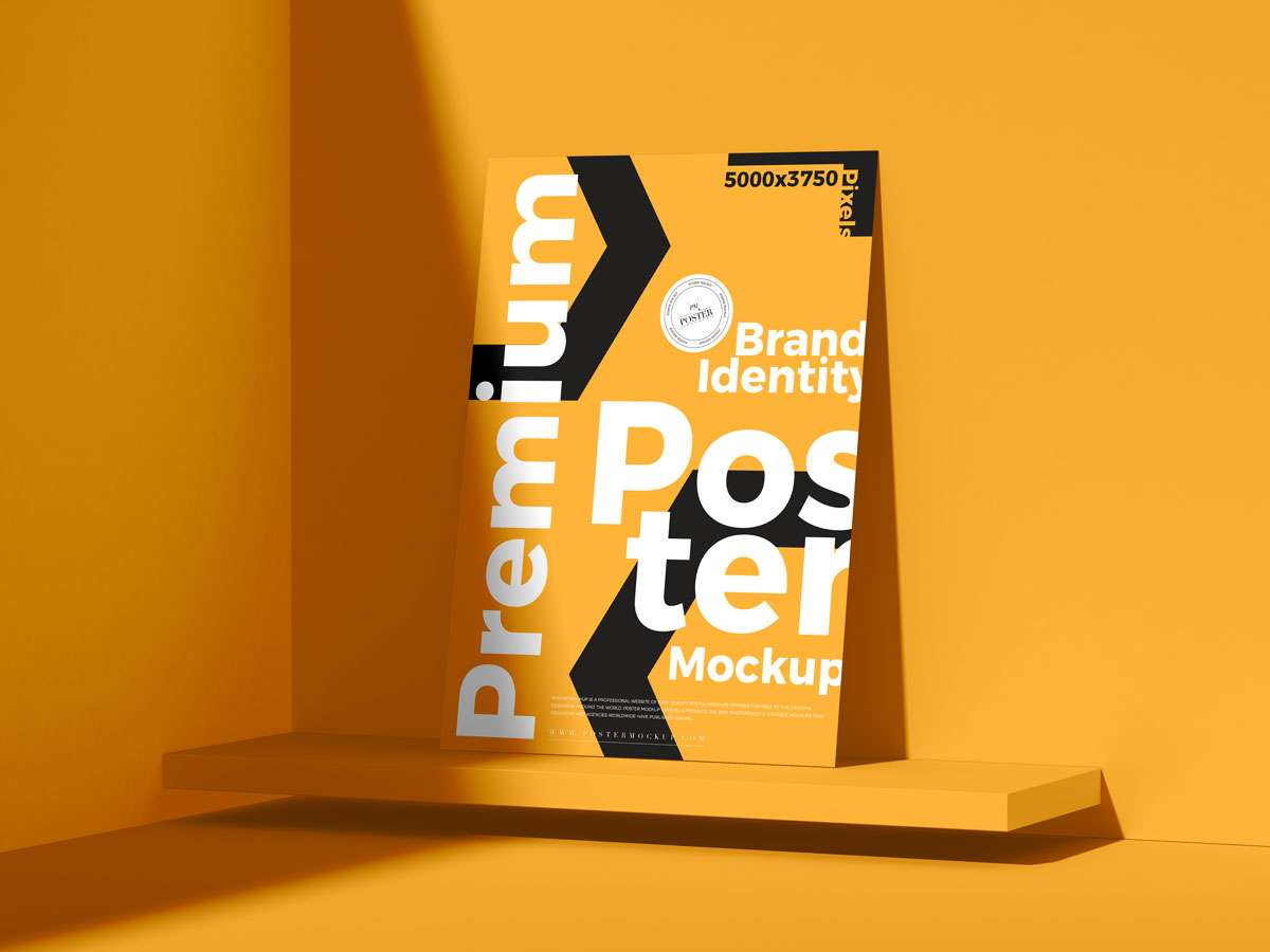 Free Brand Identity A3 Poster Mockup Design - Mockup Planet