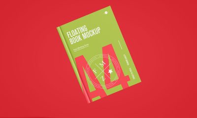 Free-A4-Floating-Book-Mockup-Design