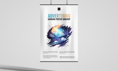 Free-Advertising-Hanging-Poster-Mockup-Design