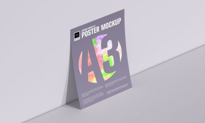 Free-Curved-Paper-A3-Poster-Mockup-Design