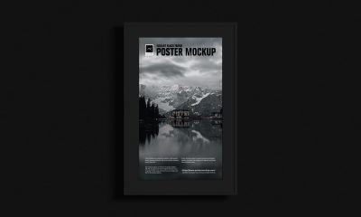 Free-PSD-Black-Frame-Poster-Mockup-Design