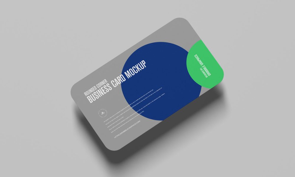Free Round Corners Business Card Mockup Design - Mockup Planet