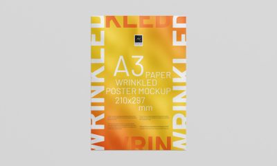 Free-A3-Wrinkled-Poster-Mockup-Design