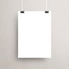 Free-Poster-hanging-on-Clips-Mockup-Design