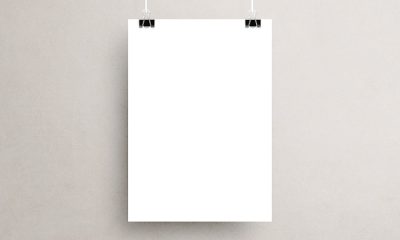 Free-Poster-hanging-on-Clips-Mockup-Design